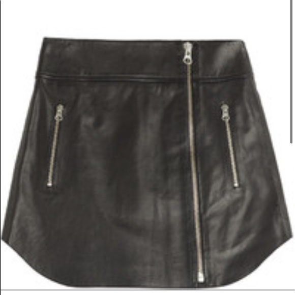 Alexander McQueen Leather Zip Biker Skirt - Picture 8 of 10